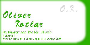 oliver kotlar business card